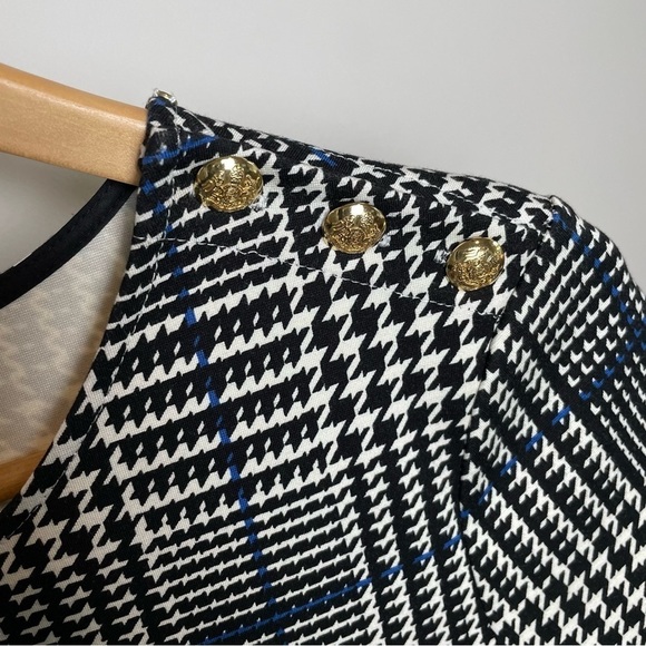Lauren Ralph Lauren Houndstooth Plaid Top - Picture 6 of 8